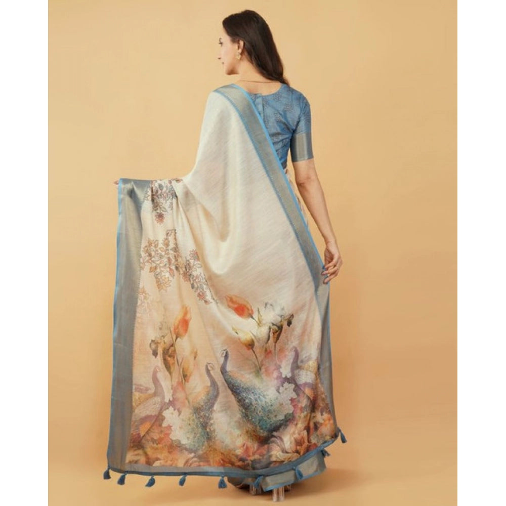 Incredible Women's Polyester Printed Saree With Blouse Piece