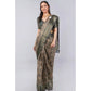Incredible Women's Polyester Printed Ready To Wear Saree With Blouse Piece