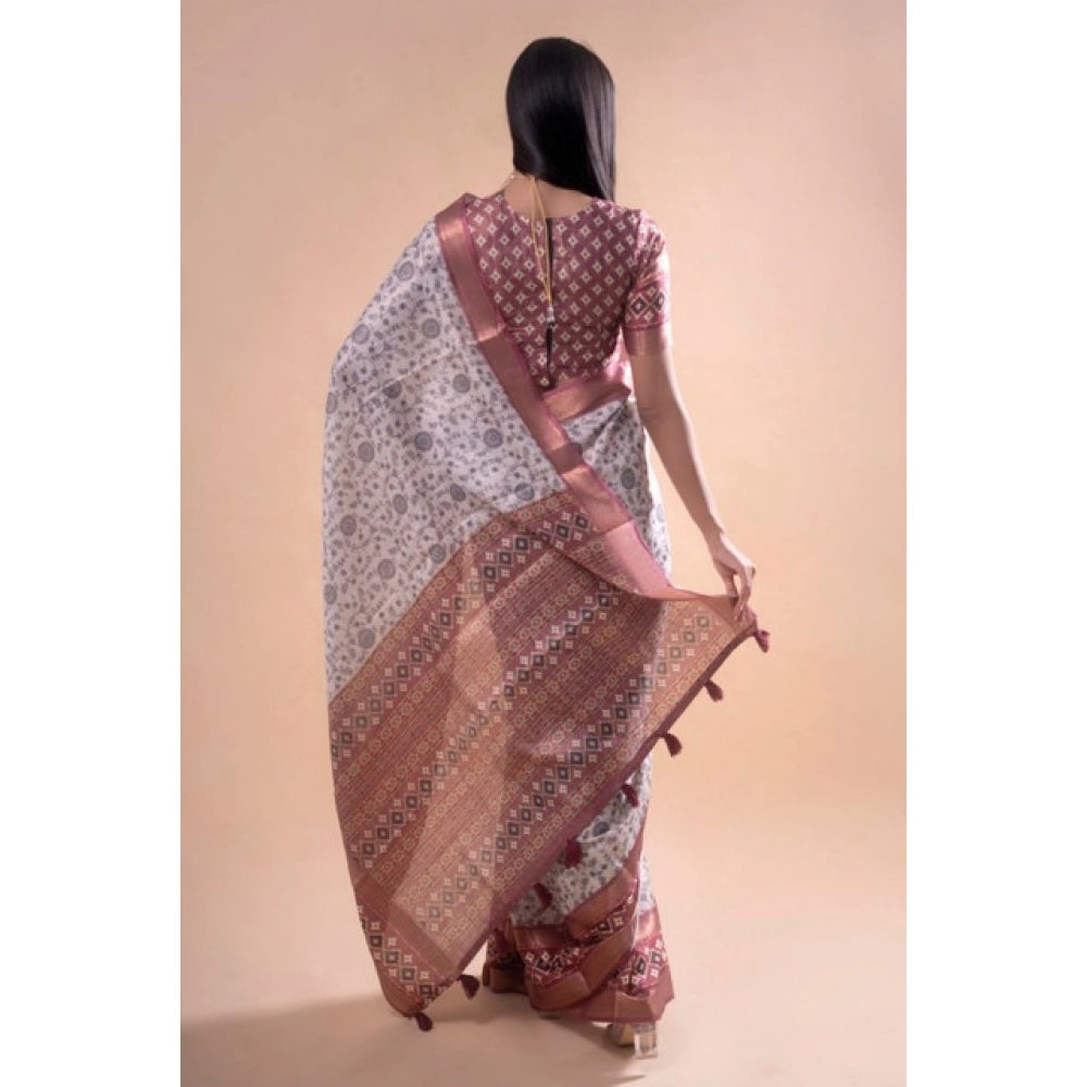 Incredible Women's Polyester Printed Saree With Blouse Piece