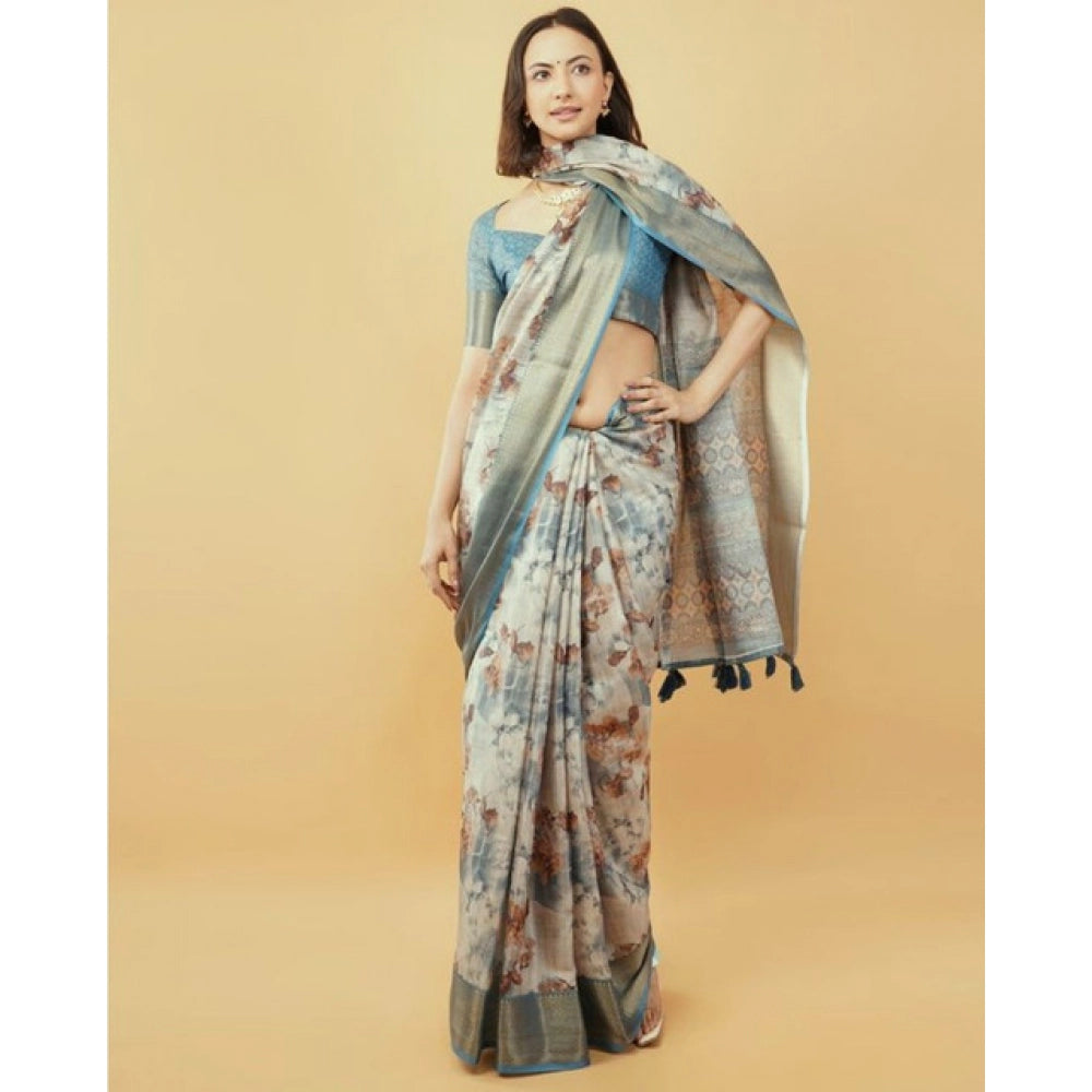 Incredible Women's Polyester Printed Saree With Blouse Piece