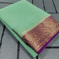 Sophisticated Women's Crepe Chit Pallu Solid Saree With Blouse Piece