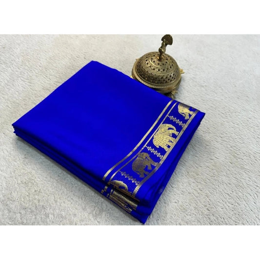 Sophisticated Women's Crepe Chit Pallu Solid Saree With Blouse Piece