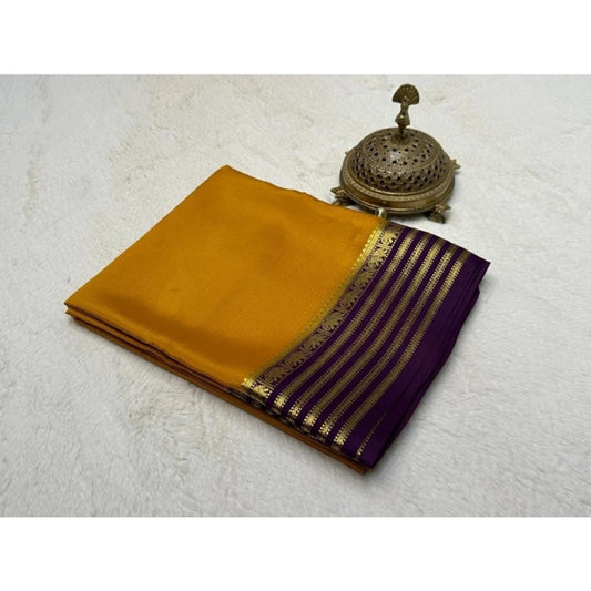 Appealing Women's Crepe Chit Pallu Solid Saree With Blouse Piece