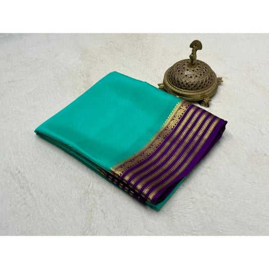 Appealing Women's Crepe Chit Pallu Solid Saree With Blouse Piece