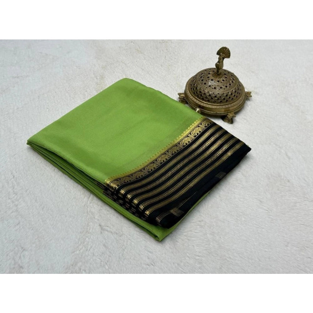 Appealing Women's Crepe Chit Pallu Solid Saree With Blouse Piece