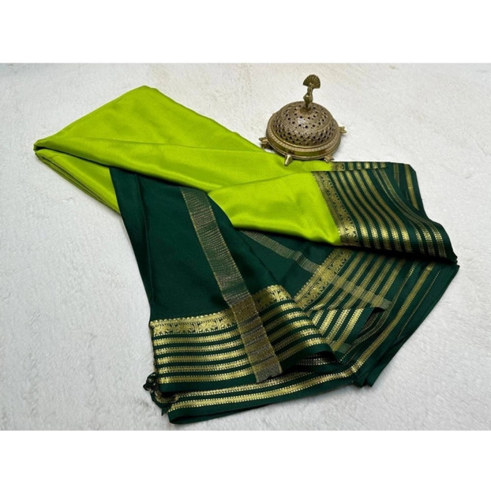 Appealing Women's Crepe Chit Pallu Solid Saree With Blouse Piece