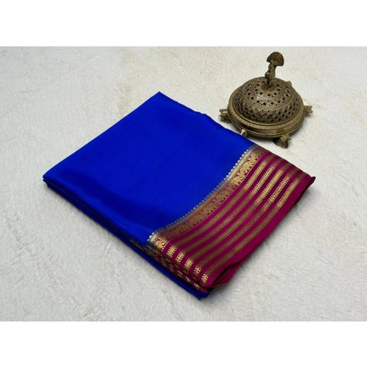 Appealing Women's Crepe Chit Pallu Solid Saree With Blouse Piece