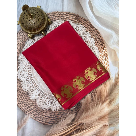 Appealing Women's Crepe Chit Pallu Solid Saree With Blouse Piece