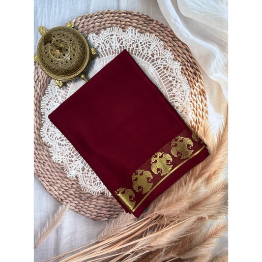 Appealing Women's Crepe Chit Pallu Solid Saree With Blouse Piece