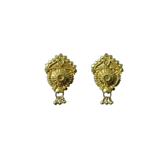 Exquisite Women's Pack of 2 Brass Gold-Plated Earrings