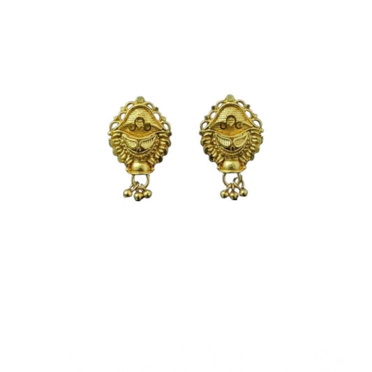 Exquisite Women's Pack of 2 Brass Gold-Plated Earrings