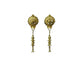 Exquisite Women's Pack of 2 Brass Gold-Plated Earrings