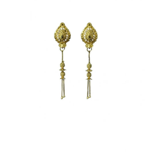 Exquisite Women's Pack of 2 Brass Gold-Plated Earrings