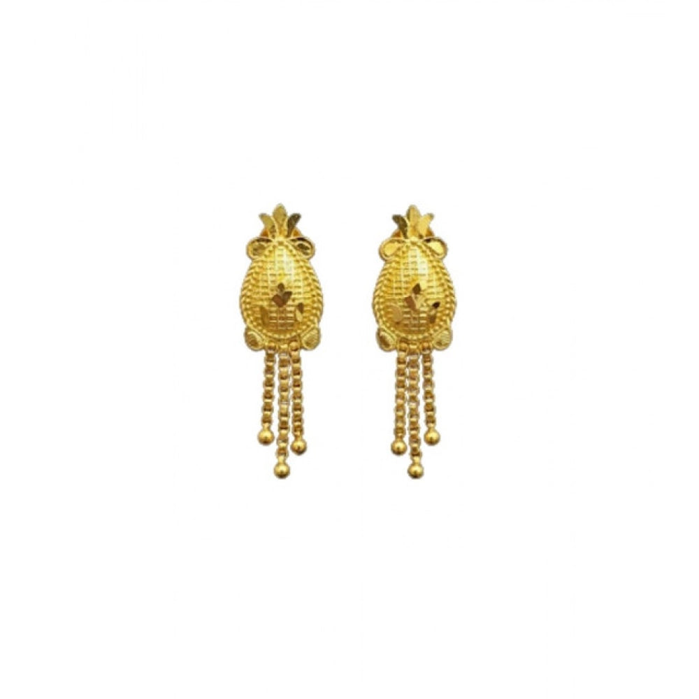 Exquisite Women's Pack of 2 Brass Gold-Plated Earrings