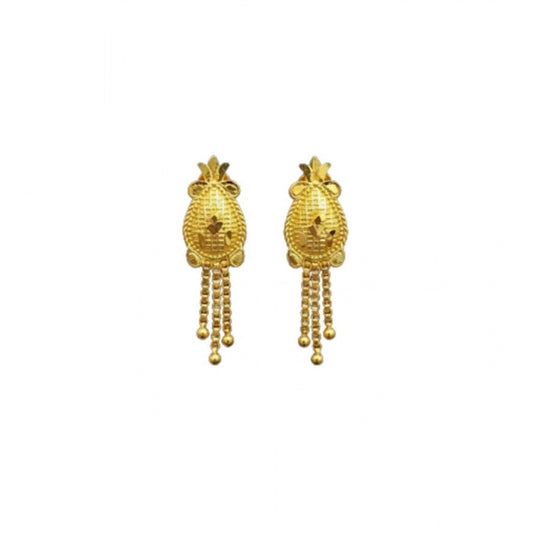 Exquisite Women's Pack of 2 Brass Gold-Plated Earrings