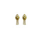 Exquisite Women's Pack of 2 Brass Gold-Plated Earrings