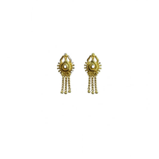 Exquisite Women's Pack of 2 Brass Gold-Plated Earrings