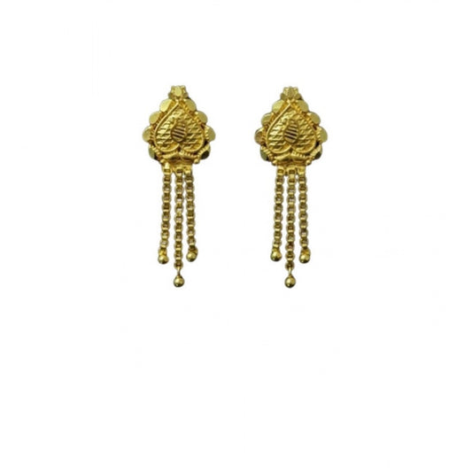 Exquisite Women's Pack of 2 Brass Gold-Plated Earrings