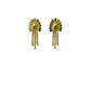 Exquisite Women's Pack of 2 Brass Gold-Plated Earrings