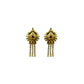 Exquisite Women's Pack of 2 Brass Gold-Plated Earrings