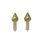 Exquisite Women's Pack of 2 Brass Gold-Plated Earrings