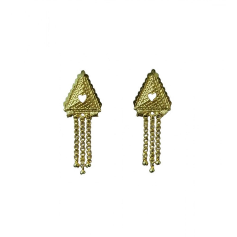 Exquisite Women's Pack of 2 Brass Gold-Plated Earrings