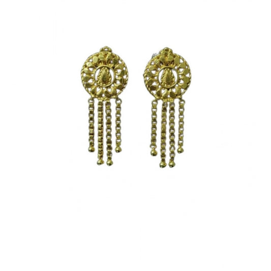 Exquisite Women's Pack of 2 Brass Gold-Plated Earrings