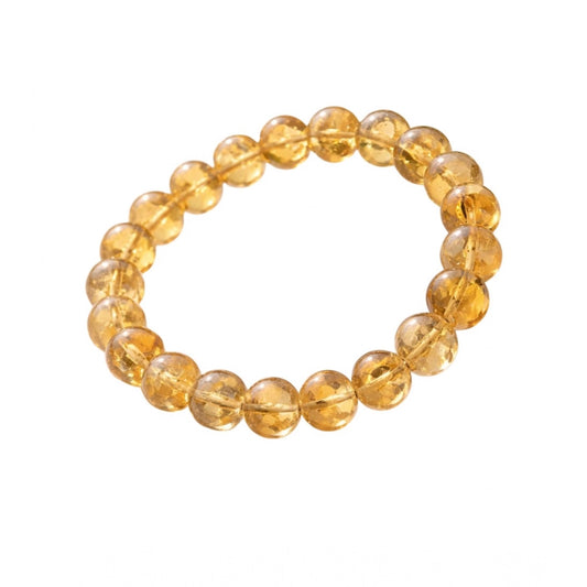 Elegant Natural Crystal 8mm Citrine Bracelet