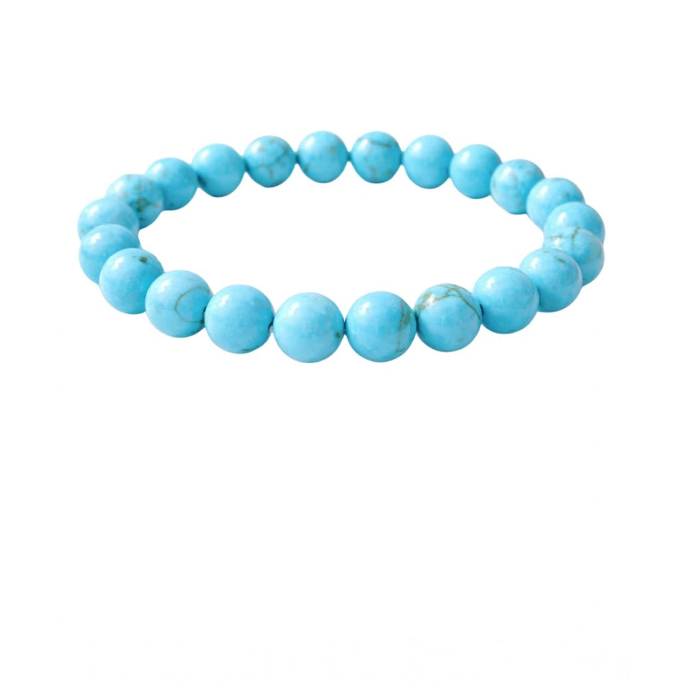 Elegant Natural Crystal 8mm Turquoise Bracelet
