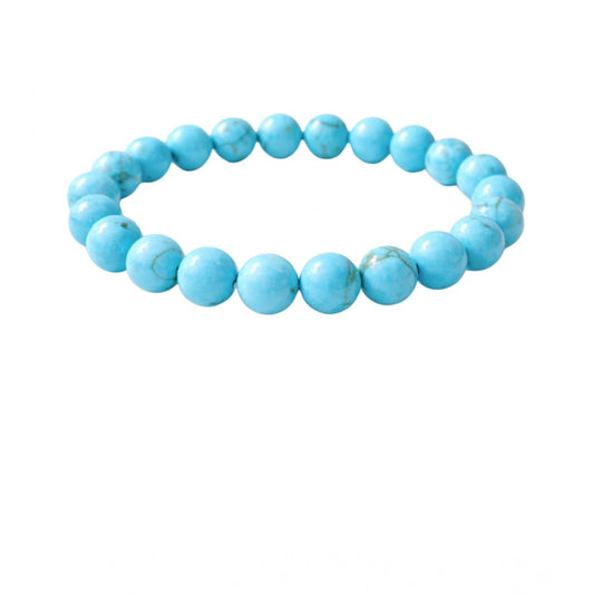 Elegant Natural Crystal 8mm Turquoise Bracelet