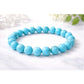 Elegant Natural Crystal 8mm Turquoise Bracelet