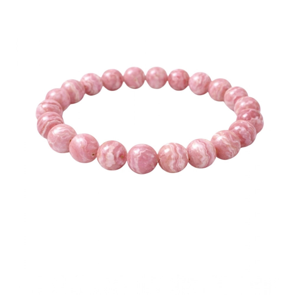 Elegant Natural Crystal 8mm Rhodochrosite Bracelet