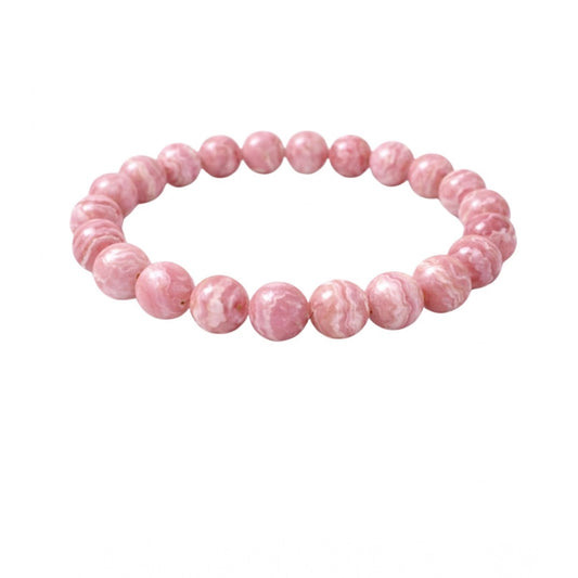 Elegant Natural Crystal 8mm Rhodochrosite Bracelet
