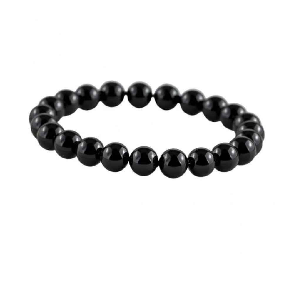 Elegant Natural Crystal 8mm Black Tourmaline Bracelet