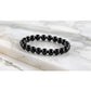 Elegant Natural Crystal 8mm Black Tourmaline Bracelet