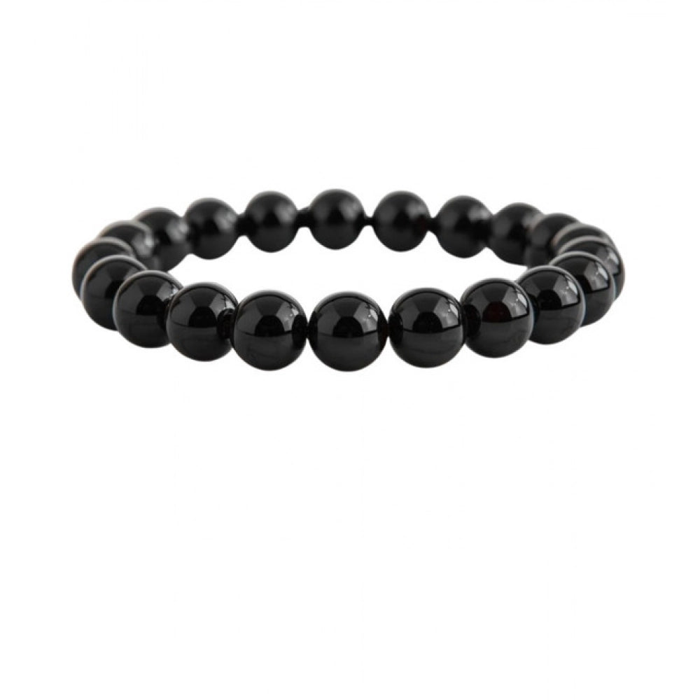 Elegant Natural Crystal 8mm Black Obsidian Bracelet