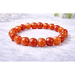 Elegant Natural Crystal 8mm Carnelian Bracelet