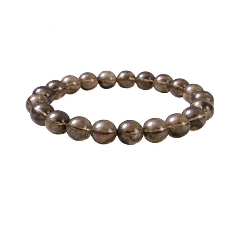 Elegant Natural Crystal 8mm Smoky Quartz Bracelet