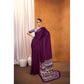 Feminine Women's Satin Crepe Printed Saree With Blouse Piece