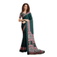 Feminine Women's Satin Crepe Printed Saree With Blouse Piece