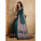 Feminine Women's Satin Crepe Printed Saree With Blouse Piece