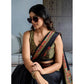 Fashionista Women's Satin Crepe Printed Saree With Blouse Piece