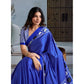 Fashionista Women's Satin Crepe Printed Saree With Blouse Piece