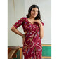 Comfy Women's Satin Crepe Printed Saree With Blouse Piece