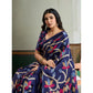 Comfy Women's Satin Crepe Printed Saree With Blouse Piece
