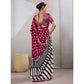 Unique Women's Satin Crepe Printed Saree With Blouse Piece