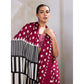 Unique Women's Satin Crepe Printed Saree With Blouse Piece