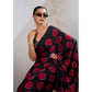 Unique Women's Satin Crepe Printed Saree With Blouse Piece