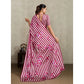 Classic Women's Satin Crepe Printed Saree With Blouse Piece