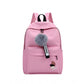 Modish Unisex PU Leather Solid Medium Zipper Backpack